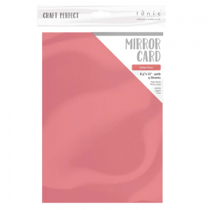 Craft Perfect - Mirror Card - High Gloss - Italian Rose - A4 (5/PK) 250GSM - 8704e