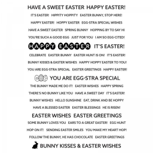 Creative Expressions - Wordies Sentiment Sheets - Happy Easter Pk 4 6 in x 8 in - CEW015