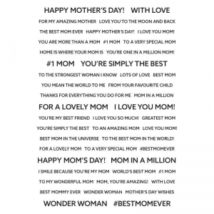 Creative Expressions - Wordies Sentiment Sheets - Best Mom Pk 4 6 in x 8 in - CEW018
