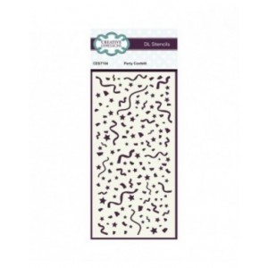 Creative Expressions - Party Confetti DL Stencil 4 in x 8 in (10.0 x 20.3 cm) - CEST104