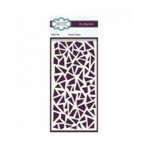 Creative Expressions - Broken Glass DL Stencil 4 in x 8 in (10.0 x 20.3 cm) - CEST109