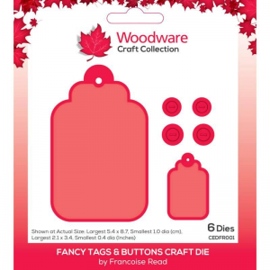 Woodware - Francoise Read Fancy Tags & Buttons Craft Die - CEDFR001