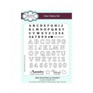 Creative Expressions - Sue Wilson Mini Bunting Alphabet 6 in x 8 in Clear Stamp Set - CEC1022