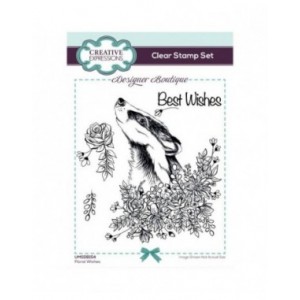 Creative Expressions - Designer Boutique Floral Wishes 6 in x 4 in Stamp Set - UMSDB154