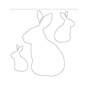 Card-io - Spring Rabbits MajeMask Stencil - STSP-01