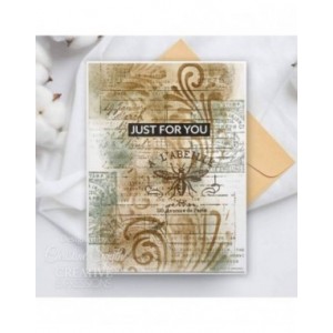 Creative Expressions - Sam Poole Swirly Wallpaper 4 in x 8 in Stencil  - CEST118