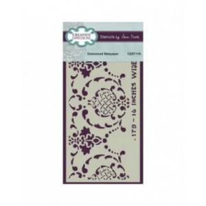 Creative Expressions - Sam Poole Distressed Wallpaper 4 in x 8 in Stencil  - CEST119