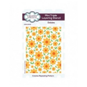 Creative Expressions - Daisies Mini Triple Layering Stencil 4 in x 3 in Set of 3 - CEMLSDAIS