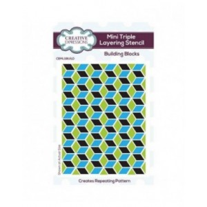 Creative Expressions - Building Blocks Mini Triple Layering Stencil 4 in x 3 in Set of 3 - CEMLSBUILD