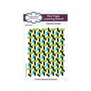 Creative Expressions - Chaotic Order Mini Triple Layering Stencil 4 in x 3 in Set of 3 - CEMLSCHA