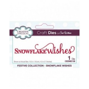 Creative Expressions - Sue Wilson Festive Snowflake Wishes Craft Die - CEDME138
