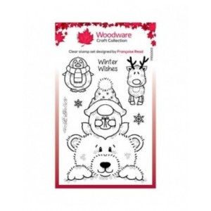 Woodware - Norman & Friends 4 in x 6 in Stamp Set - FRS1003