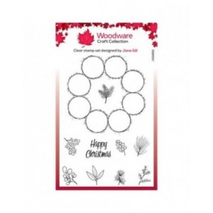 Woodware - Bubble Circle 4 in x 6 in Stamp Set - JGS852
