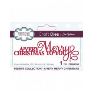 Creative Expressions - Sue Wilson A Very Merry Christmas Craft Die - CEDME142