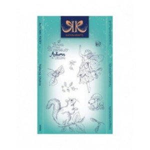 Katkin Krafts - Autumn Fairy 6 in x 8 in Clear Stamp Set - KK0028