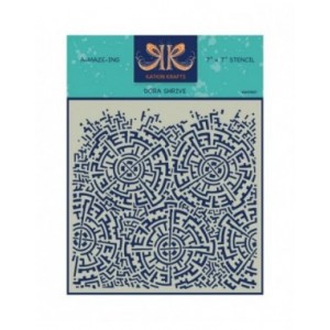 Katkin Krafts - A-maze-ing 7 in x 7 in Stencil - KKST007