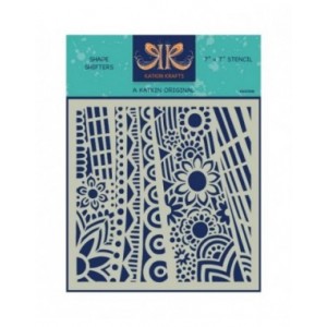 Katkin Krafts - Shape Shifters 7 in x 7 in Stencil - KKST008