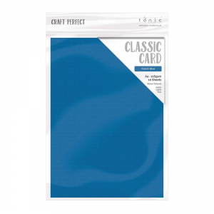 Craft Perfect - Classic Card - French Blue - Weave Textured - A4 (10/PK) - 9047e