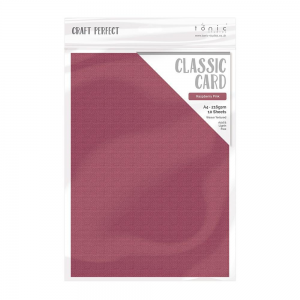 Craft Perfect - Classic Card - Raspberry Pink - Weave Textured - A4 (10/PK) - 9059e