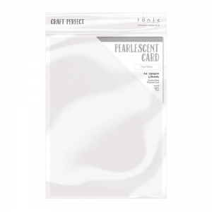 Craft Perfect - Pearlescent Card - Pearl White - A4 (5/PK) - 9497e