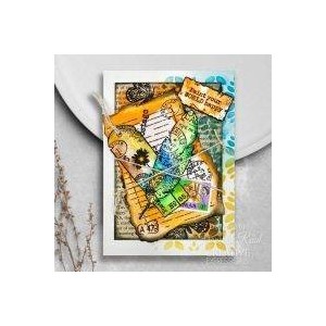 Woodware - Distressed Labels 4 in x 6 in Stamp Set - FRS1026