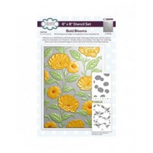 Creative Expressions - Bold Blooms Companion Colouring Stencil Set 6 in x 8 in 2pk - CEST131