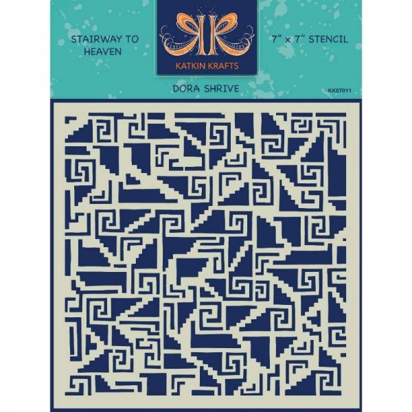 Katkin Krafts - Stairway To Heaven 7 in x 7 in Stencil - KKST011
