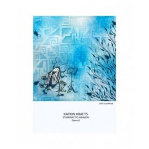 Katkin Krafts - Stairway To Heaven 7 in x 7 in Stencil - KKST011