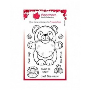 Woodware - Honey Bear Gnome 4 in x 6 in Stamp Set - FRS1032