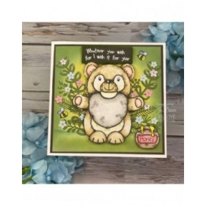 Woodware - Honey Bear Gnome 4 in x 6 in Stamp Set - FRS1032