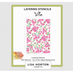 Lisa Horton - Mini Blooms - Lily Of The Valley - Background 5x7 Layering Stencil - LHCAS135