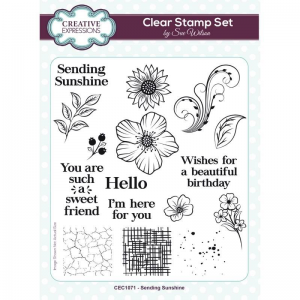 Creative Expressions - Sue Wilson Sending Sunshine 6 in x 8 in Clear Stamp Set - CEC1071