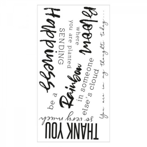 Sizzix - Sunnyside Sentiments 1 by Pete Hughes Clear Stamp Set 5pk - 665403
