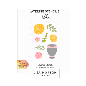 Lisa Horton - Floribunda Elements A6 Layering Stencils - LHCAS158