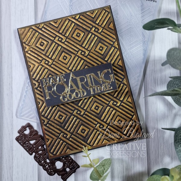 Creative Expressions - Interlocking Squares 5 in x 7 in 3D Embossing Folder - EF3D-079