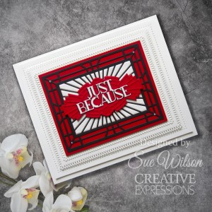 Creative Expressions - Sue Wilson Mini Expressions Art Deco Just Because Craft Die - CEDME148
