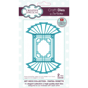 Creative Expressions - Sue Wilson Art Deco Fantail Rosette Craft Die - CED4489