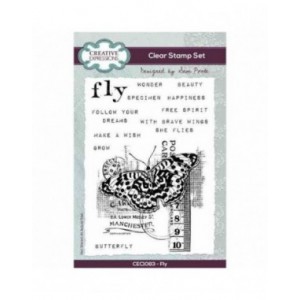 Creative Expressions - Sam Poole Fly 4 in x 6 in Clear Stamp Set - CEC1083