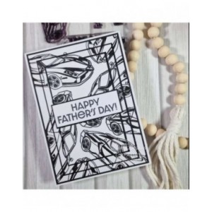 Creative Expressions -  Super Cars 6 in x 8 in Clear Stamp Set - CEC1089