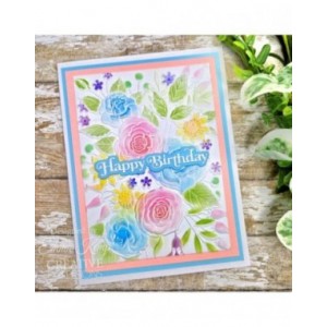 Creative Expressions - Rose Garden Companion Colouring Stencil 6 in x 8 in Set of 2 - CEST154