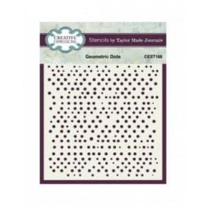 Creative Expressions - Taylor Made Journals Geometric Dots 6 in x 6 in Stencil - CEST158