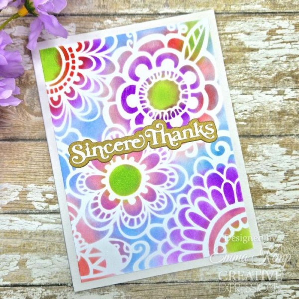 Creative Expressions - Designs by Dora Flower 6 in x 6 in Stencil - CEST159
