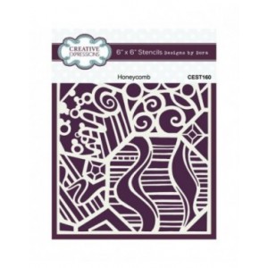Creative Expressions - Designs by Dora Honeycomb 6 in x 6 in Stencil - CEST160