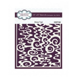Creative Expressions - Designs by Dora Slime Trail 6 in x 6 in Stencil - CEST162