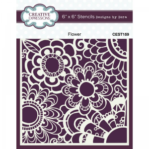 Creative Expressions - Designs by Dora Flower 6 in x 6 in Stencil - CEST159