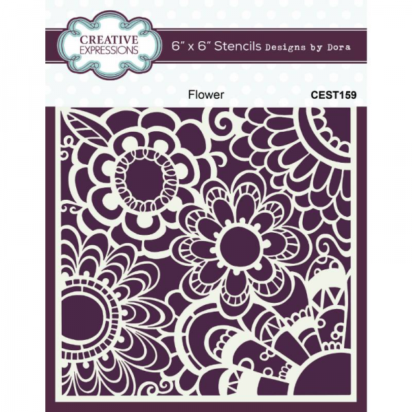 Creative Expressions - Designs by Dora Flower 6 in x 6 in Stencil - CEST159