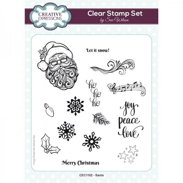 Creative Expressions -  Santa 6 in x 8 in Clear Stamp Set - CEC1102
