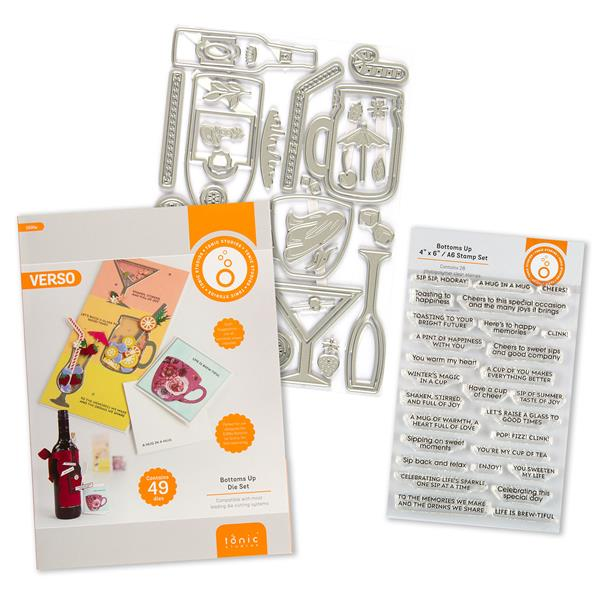Tonic Studios - Bottoms Up Die & Stamp Set - TS559DUO