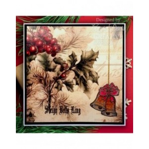 Creative Expressions - Taylor Made Journals A Vintage Christmas 6 in x 8 in Clear Stamp Set - CEC1104