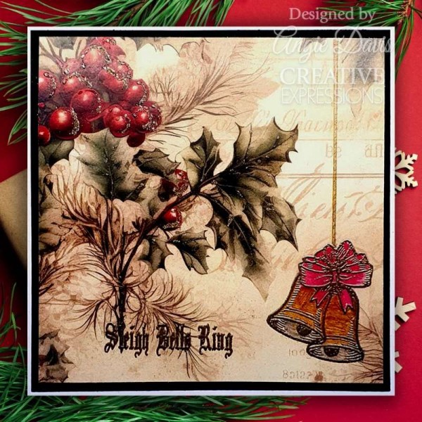 Creative Expressions - Taylor Made Journals A Vintage Christmas 6 in x 8 in Clear Stamp Set - CEC1104